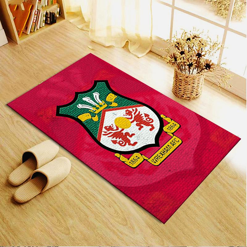 Nuovo Tappeto Wrexham AFC 2025 per Soggiorno Camera da Letto Casa Decorazione Divano, Tappetino Antiscivolo per Giochi Bambini