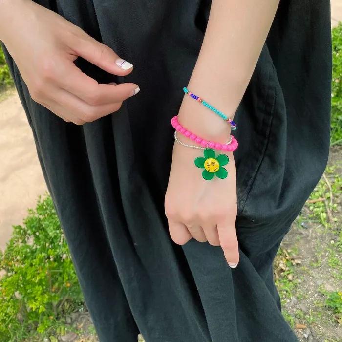 Daisy Smile Neon Colorball Bracelet