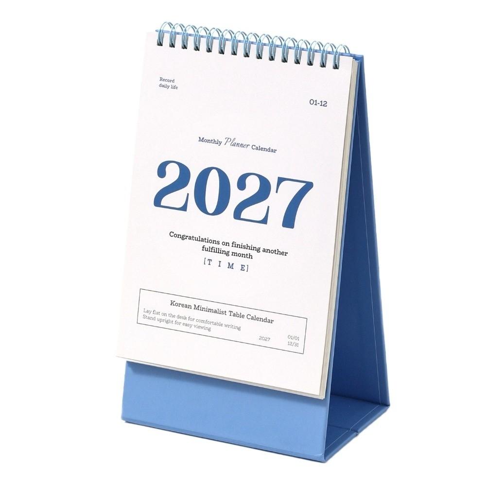 Blue Desk Calendar Korean Style Planner Calendar New Coil Calendar Student Planning