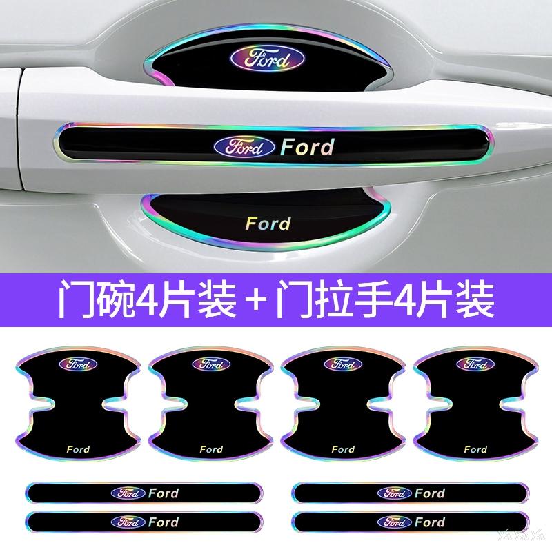 8 st Bilsdörrskål Handtagsskydd Dekaler Bilsdörrshörn Kollisionsskydd Dekaler För Ford Mustang Fiesta Focus Mondeo Ranger