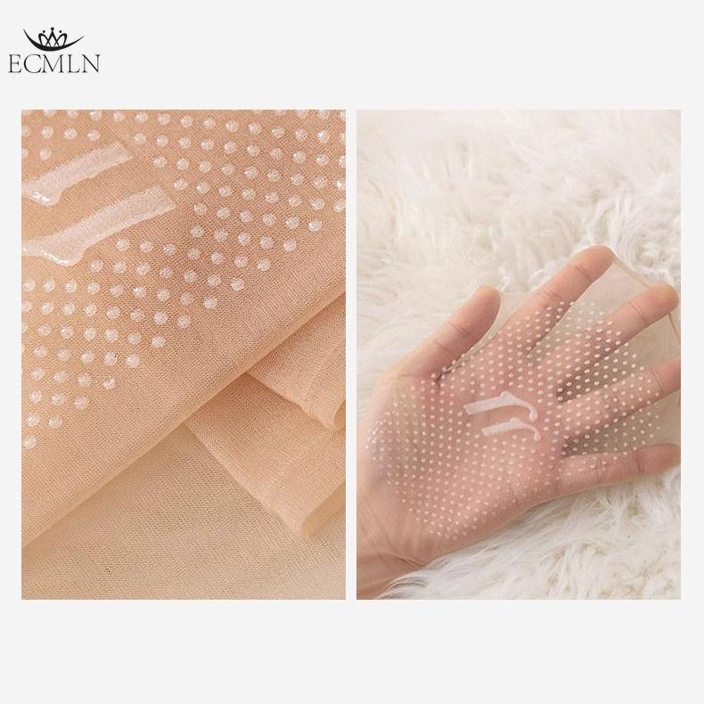 Damen-Seidenstrümpfe mit Wadenhöhe, unsichtbar, transparent, Anti-Haken, rutschfeste Socken