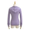 Women's American Style Thermal Fleece Slim Fit Hooded Yoga Sweatshirt with Double Zippers & Large Pockets for Autumn/Winter.
