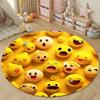 Vintage Round Sun Multicolor Floor Rug, Non-Slip Floor Mat for Kids Room