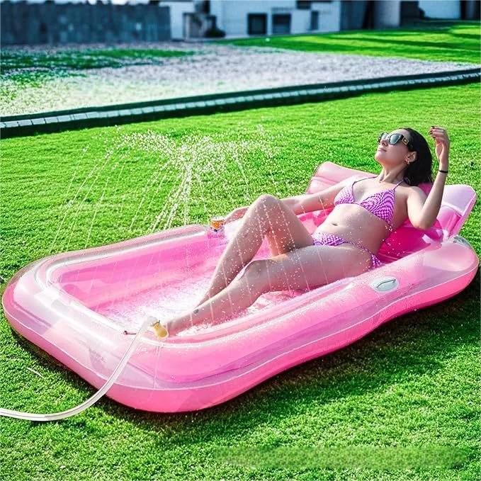 Sprinkler Pad: Verdickte PVC-Delfin- und Buchstaben-Design-Kinder-Außen-Wasserspielmatte, Haustierfreundlich