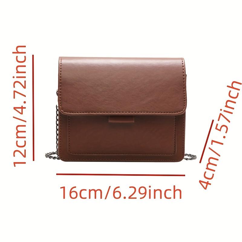 Vintage Solid Color Women'S Crossbody Bag, Simple Texture Versatile Wide Shoulder Strap Fashion Small Square Bag, Detachable Adjustable Shoulder Strap