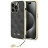 Capa para iPhone 15 Pro Guess 4G Charms Collection Cinza