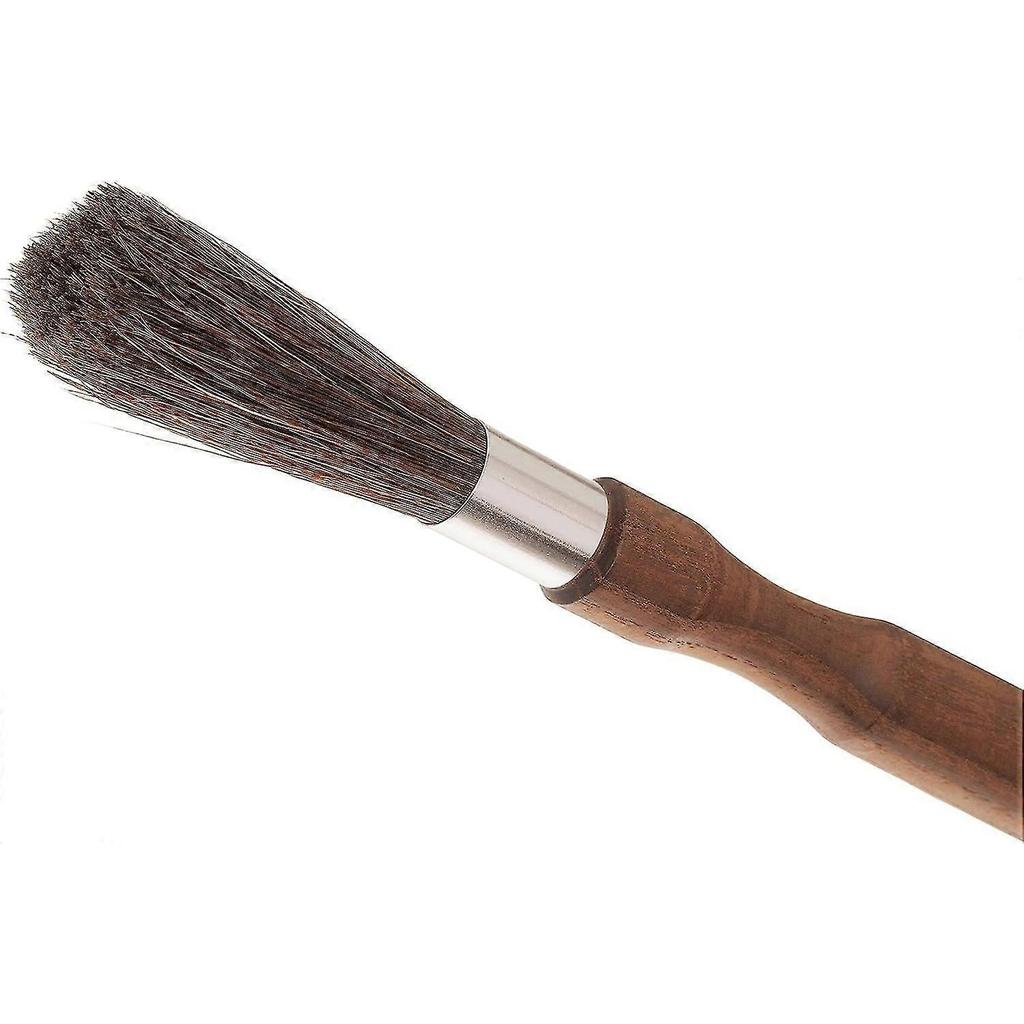 Natural Pig Bristle Espresso Maker Brush With Oiled Thermowood Handle, 8-1/8 Inches