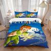 Conjunto de Roupa de Cama Três Peças com Estampa de Aventura de Conto de Fadas Peter Pan e Tinkerbell (1 Capa + 2 Fronhas, Sem Enchimentos) D055