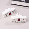 Portable Wall Power Outlet European British Plug Adapter Socket Converter With Switch Universal UK EU 10A 250V Extension Socket