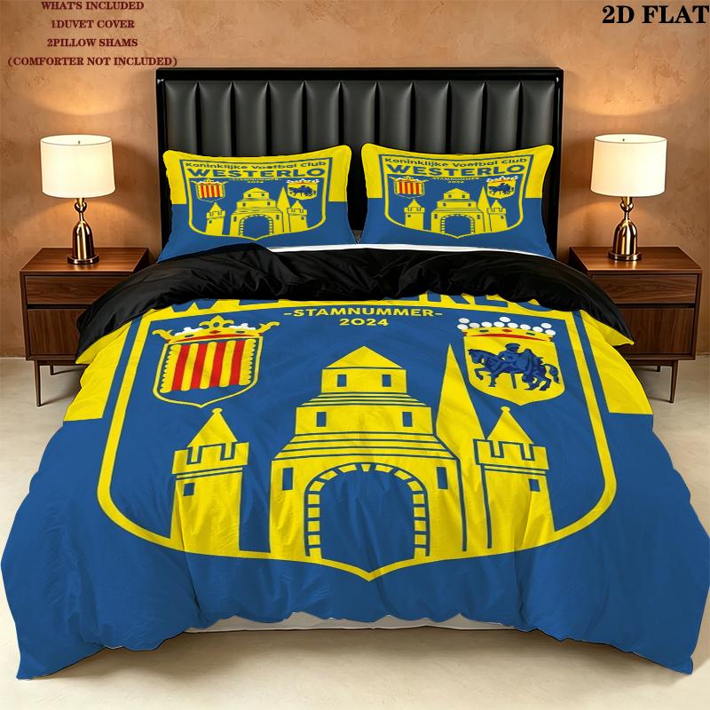Kvc Westerlo Pattern Bedding uilt Set uilt Cover Pillowcase Home Decoration Birthday Gift (1 * duvet cover + 2 * pillowcase without core)