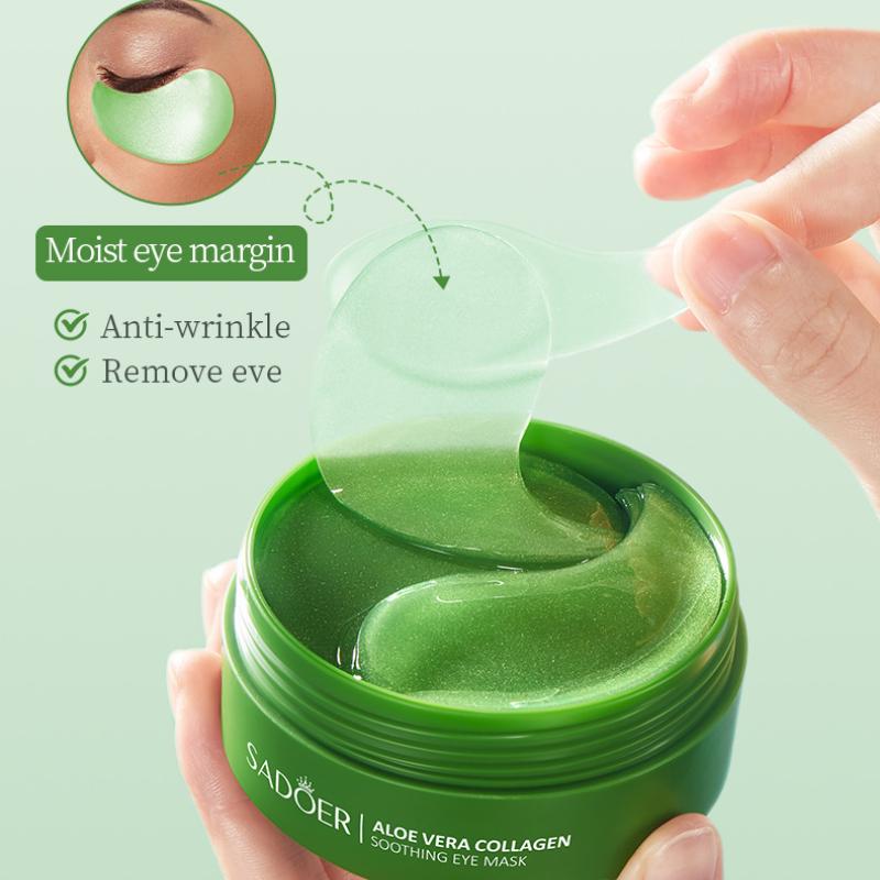Aloe Vera Eye Mask SADOER Collagen Improves Dark Circles Eye Pattern Eye Bags