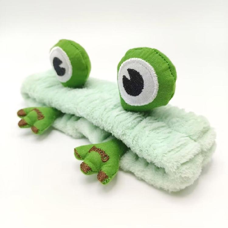 Cosplay Party Cute Green Frog Headband Woman Girls Makeup Washing Face Headwear