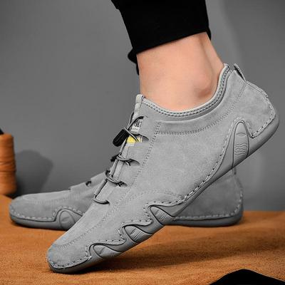 Men Shoes Casual Sneakers Spring Autumn New Fashion Solid Leather Shoes Formal Business Sport Light Breathable Elastic Top Shoes