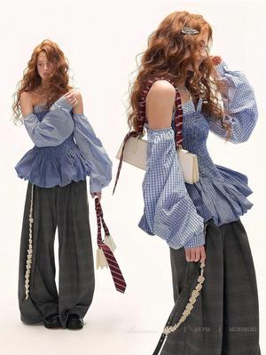 Spicy Girl One-Shoulder Cinched Waist Bandeau Top - Early Autumn Design