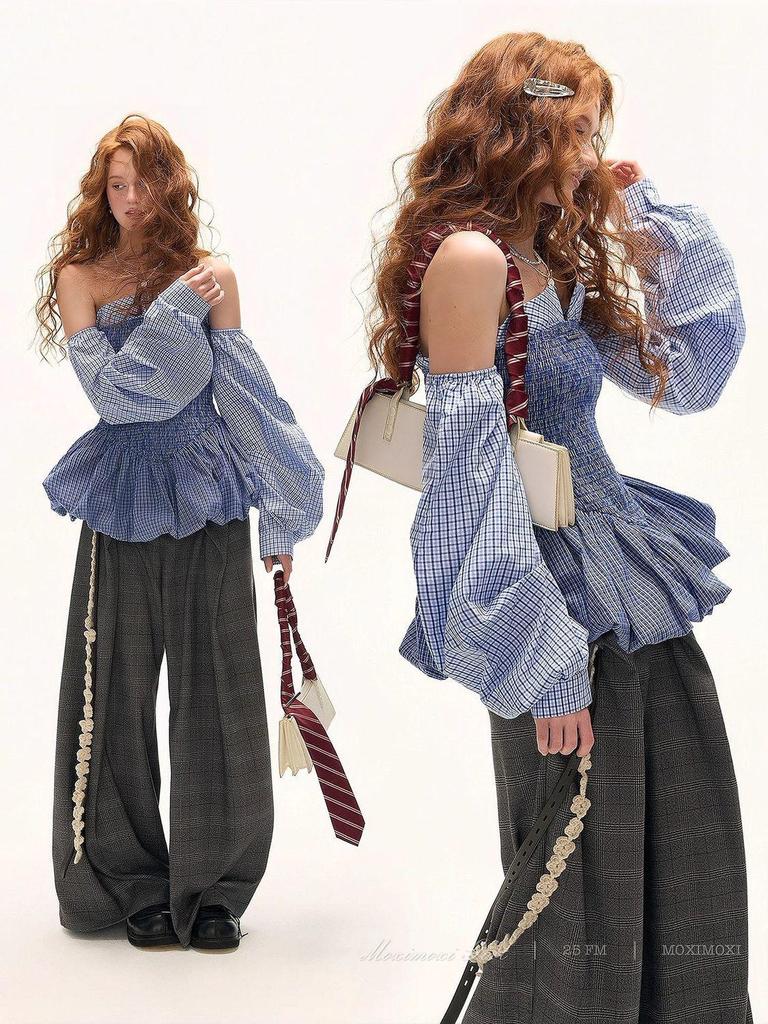 Spicy Girl One-Shoulder Cinched Waist Bandeau Top - Early Autumn Design