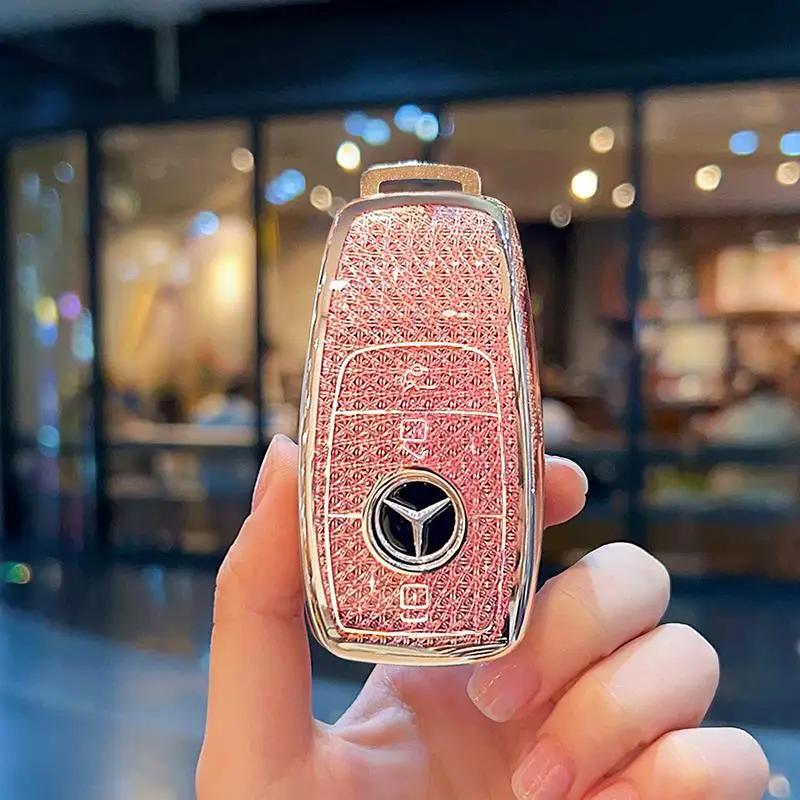 REE4   For 2024 Mercedes-Benz GLS450 Key Cover 20/21/22/23/24 GLS400 New Car Pink Female Buckle