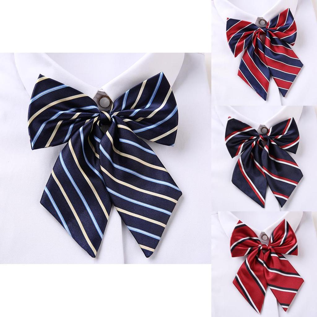 Professional Blended Fabric Neck Flower With Striped Pattern For Office Uniforms And Hospitality
