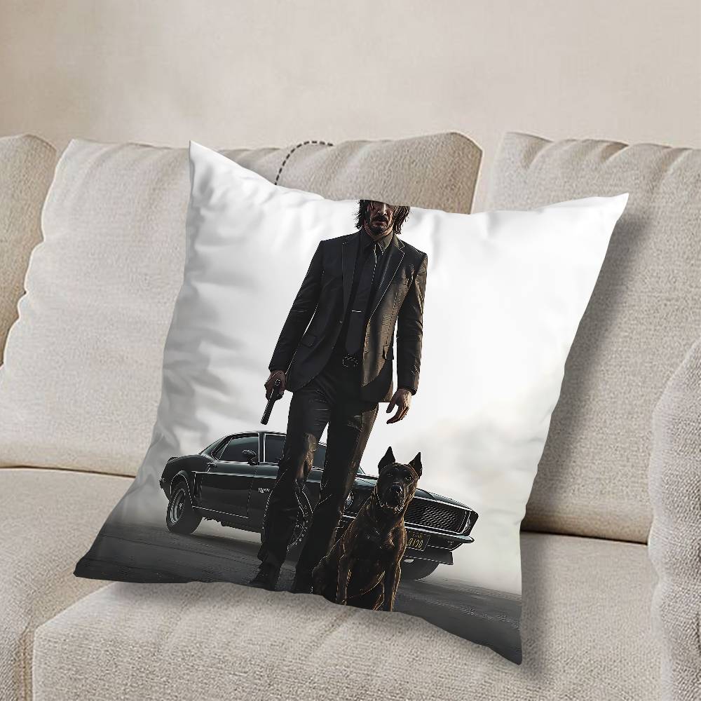 top assassin J-John Wick Pillow Case Sofa Living Room Bedroom Headboard Backrest Cushion Square Cushion Nap Time