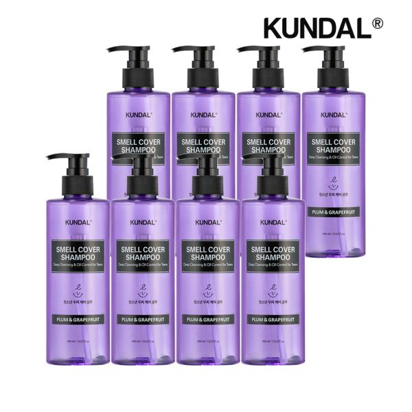 KUNDAL All Day Smell Cover Youth Shampoo Plum & Grapefruit 400ml x8