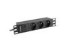 Servers Lanberg  Power Distribution Unit (PDU) 10" 1U 16A 2m 3x French Outlets | PDU-03E-0200-BK