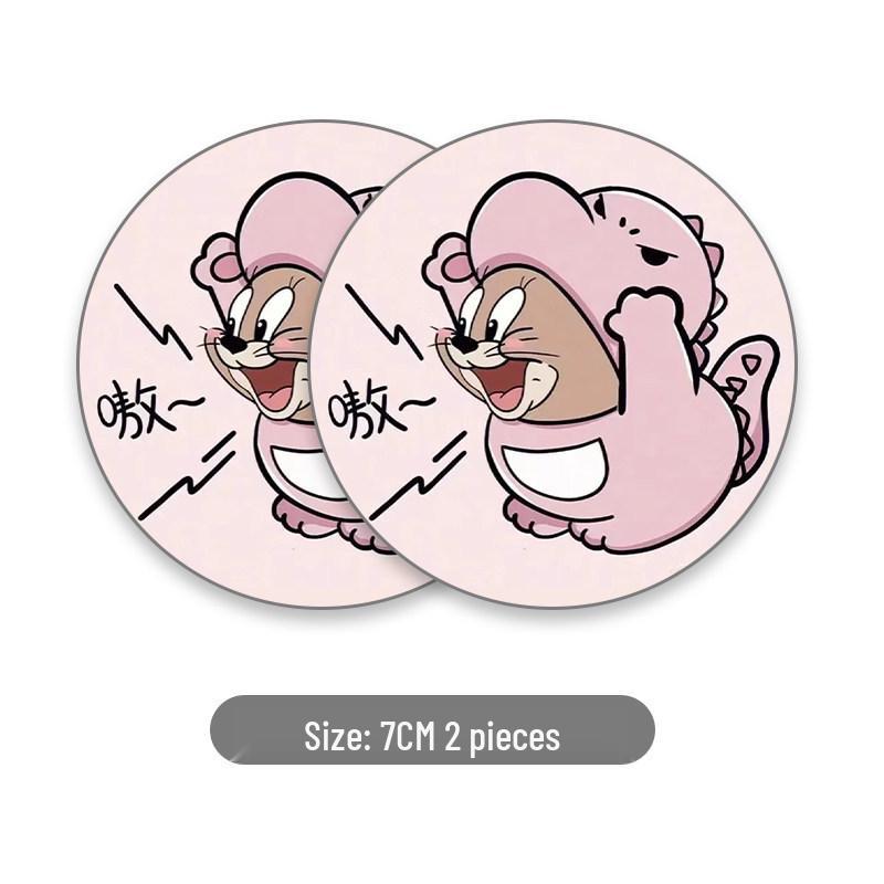 Car Cup Coaster: Universal Anti-slip Door Slot Mat - Cute Cartoon Interior Decor