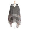 Neck Warmer Hooded Cape Fishbone Pattern Women Shawl Elegant Knitted Scarf  Daily
