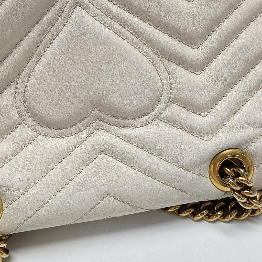 [Pre-Owned] Gucci GG Marmont Matelassé Mini Bag 'White' - Good #PGO5JP