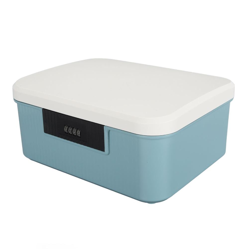 9L Capacity Lockable Storage Trunk Double Layer Password Storage Storage Locking Box Secure Portable Lockable Storage Box