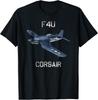 F4U Corsair Vintage US WW2 Warbird Fighter Plane T-Shirt Size S-5XL Unisex T-Shirt