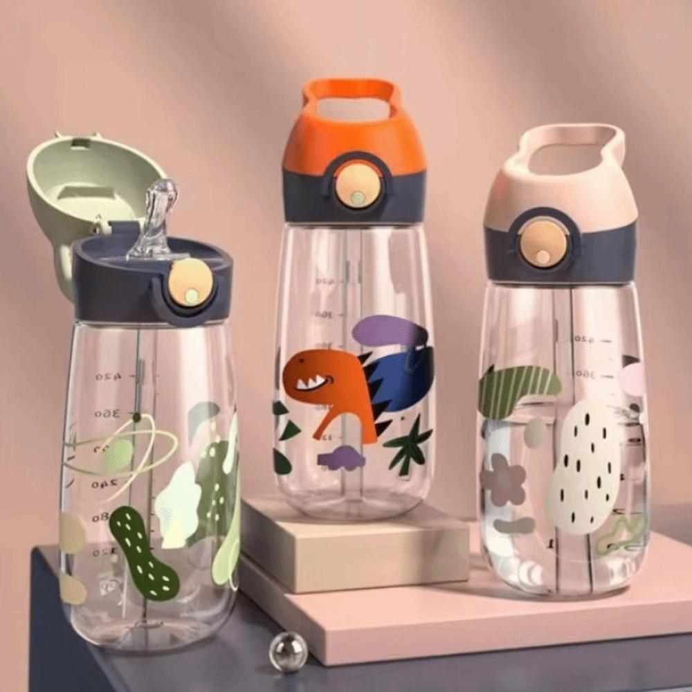 High-capacity Safe Straw Cup With Straw Drinking Cup Cute 500ML Water Bottles  Girl