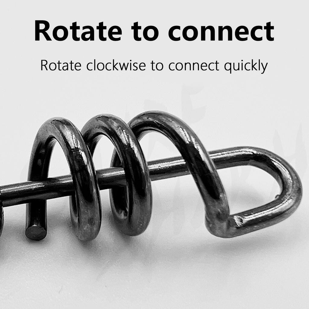 70Pcs Fishing Swivels Barrel Swivels Heavy Duty Corkscrew Snap Swivels Fishing Line Connector for Saltwater Freshwater