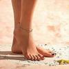 Boho Silver Anklet Dainty Star Anklet Evil Eye Foot Bracelet Beach Foot Jewelry