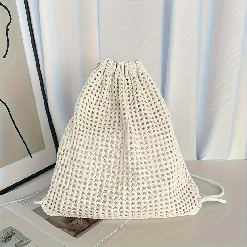 

Женский легкий дышащий рюкзак из плетеной сетки на шнурке - регулируемые лямки, повседневный и дорожный рюкзак для ежедневного использования, надежная застежка-молния