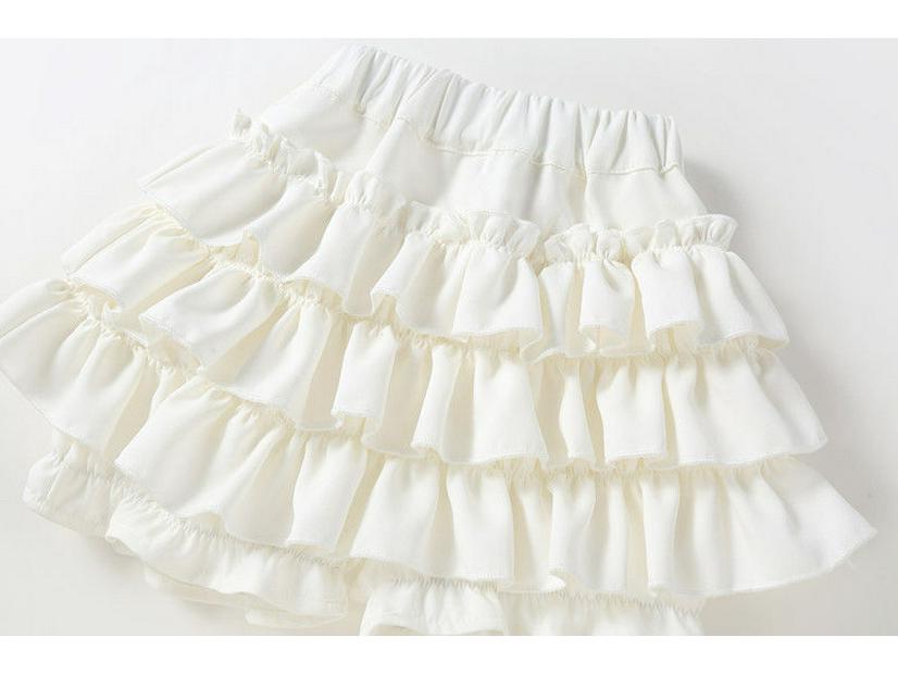 Girls' Black Velvet Layered Puffy Skort - Princess Style, Anti-Exposure, Spring/Autumn Korean Edition
