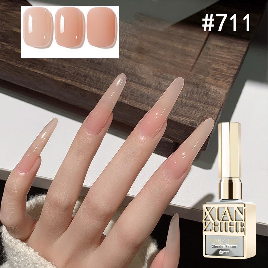 

2026 Trending Ice Jade Nude Nail Gel - Versatile Transparent Jelly for Salons розовый