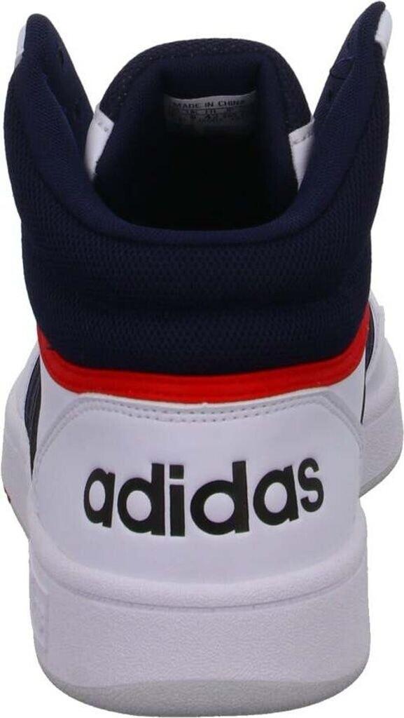 Buty koszykarskie Adidas Hoops 3.0 Mid Classic Vintage białe/atramentowy legendarny/żywy czerwony