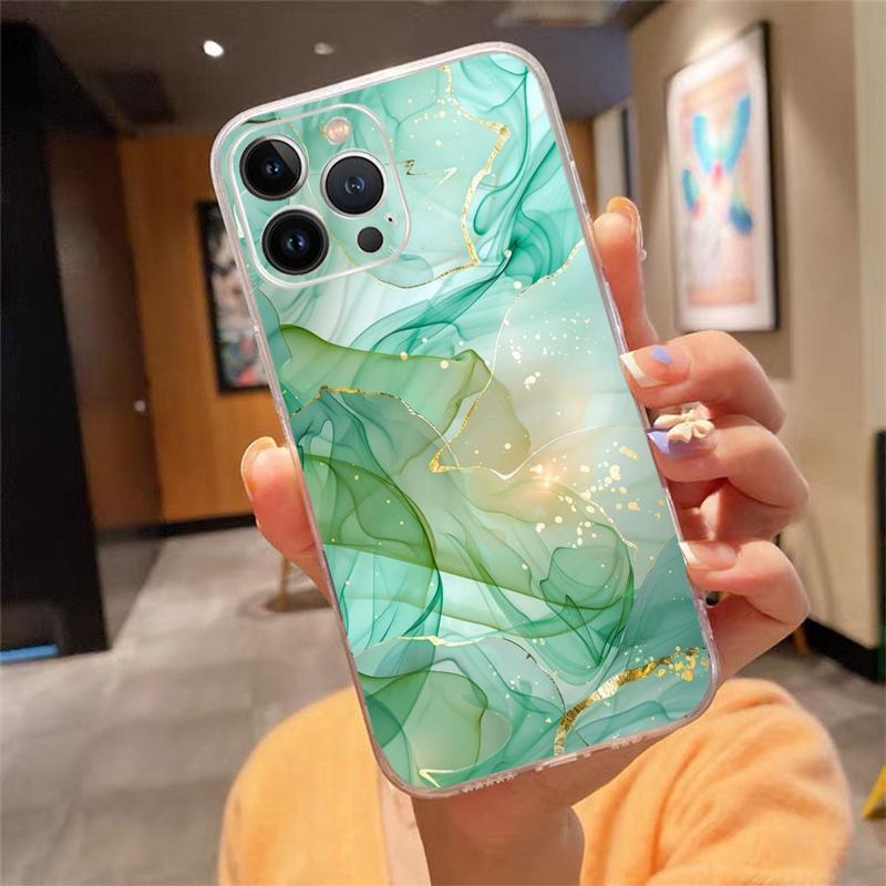 Phone Case Carcasa Funda For iPhone 16 15 13 14 11 12 Pro Max 16 14 12 13 Pro 15 Plus 16E Marble Case