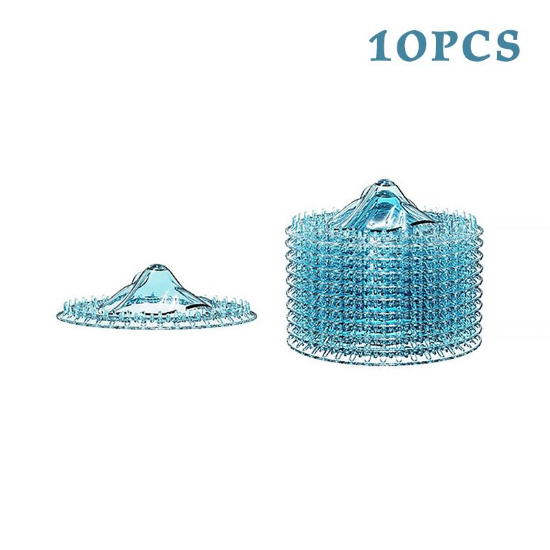 10Pcs Disposable Drain Filter Hair Catcher Hair Proof Bathroom Floor Drains Shower Drain Cover Anti-Clog Mesh For Hair/Waste