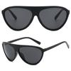Aviator Shield Sunglasses – Trendy Oversized Black Frame UV400 Fashion Eyewear for Women & Men