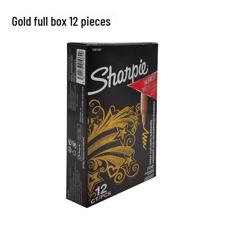 Sharpie Metallic Oil-Based Waterproof Marker Set: Gold, Silver, Black