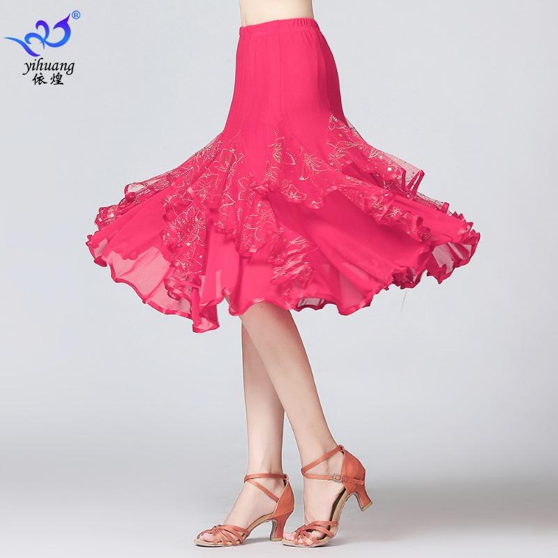 Sequins Ballroom Dress Stage Dress Mesh Dress Dance Practice Dress Latin Dress