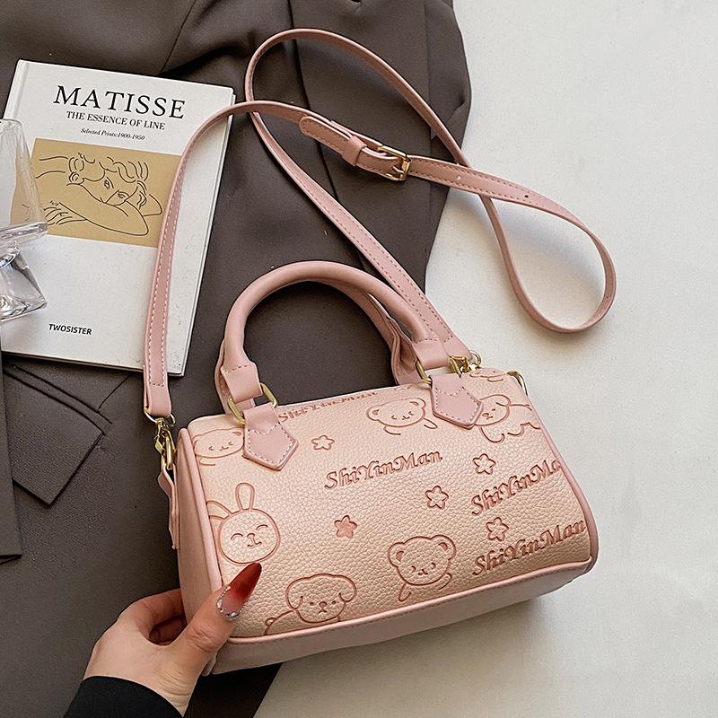 Korean Version Hot Sale Fashion Cute Print High Sense Portable Pillow Bag Temperament Versatile Casual Commuter Messenger Women's Bag