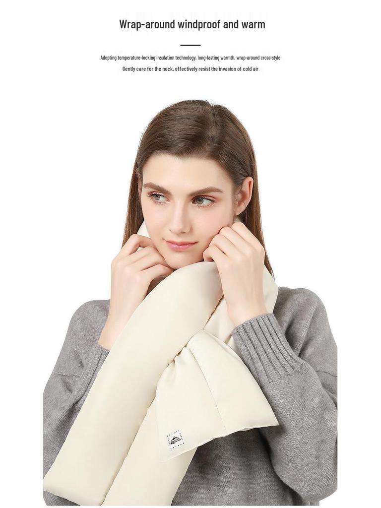 Women's Winter Lightweight Windproof Down Scarf - 2022 Neck Protection for Outdoor Travel