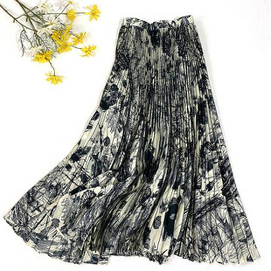 Round Versatile Three-Layer Mesh Pleated Long Skirt for Women - 6-Meter Wide Hem, 2026 Spring/Summer Collection