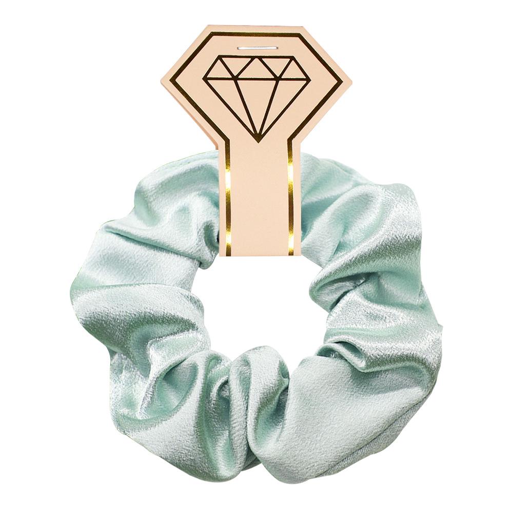 Large Solid Color Satin Fabric Scrunchies for Women's Ponytails