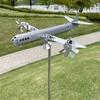 U-Boot Windrad U-Boot-Stil Hof-Spinner mit drehenden Blättern Metall kinetische Windskulptur für Hof Terrasse Veranda Haus Garten Dekoration