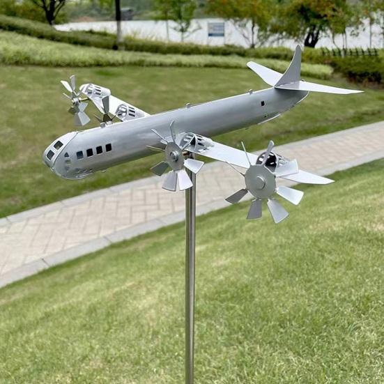 U-Boot Windrad U-Boot-Stil Hof-Spinner mit drehenden Blättern Metall kinetische Windskulptur für Hof Terrasse Veranda Haus Garten Dekoration