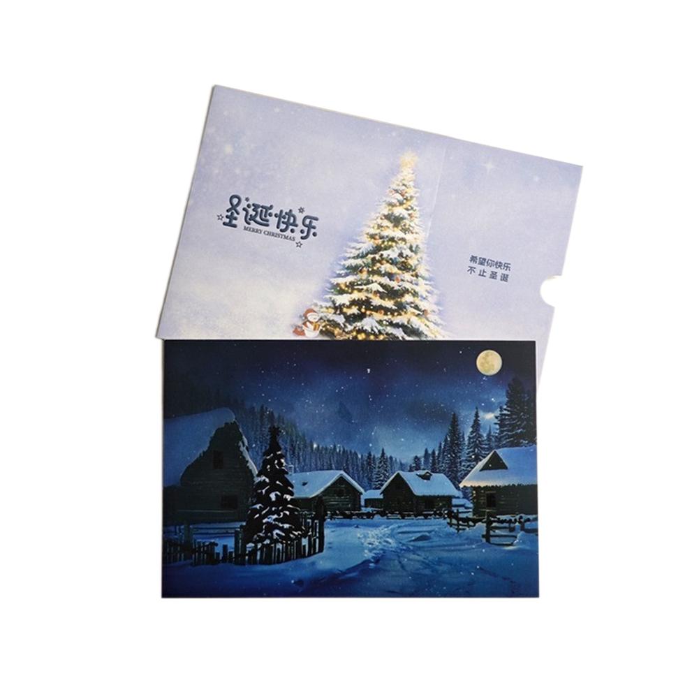 

1Set Temperature-Sensitive Christmas Greeting Card Creative Gift Postcard Festival Gift For Kids Friends