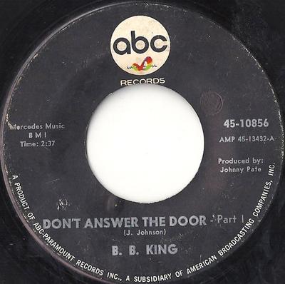 7inch Record B.B. KING - Don't Answer The Door 4510856 ABC Records 1966 UK Blues Used
