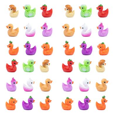 10-200pcs Cute Resin 3D Mini Duck DIY Home Desktop Decor Miniature Crafy Fairy Garden Decoration Dollhouse Accessories